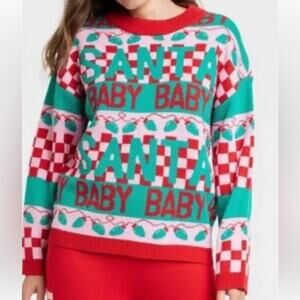 NWT Ugly Christmas Sweater Baby Baby Santa Baby Themed XL